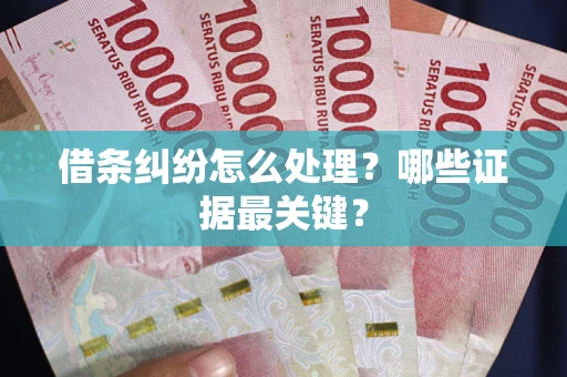 北京借条纠纷怎么处理？哪些证据最关键？