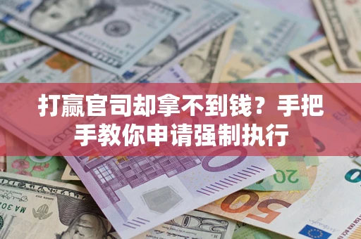 北京打赢官司却拿不到钱？手把手教你申请强制执行