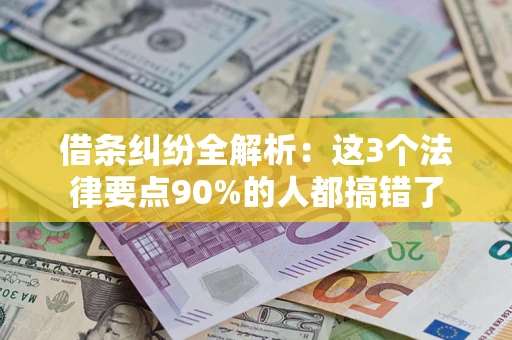 北京借条纠纷全解析：这3个法律要点90%的人都搞错了