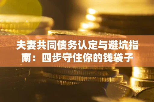 北京夫妻共同债务认定与避坑指南：四步守住你的钱袋子