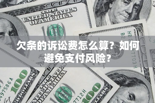 北京欠条的诉讼费怎么算？如何避免支付风险？